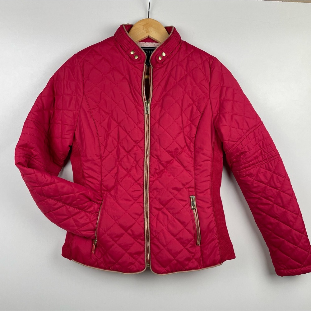 C’ESTTOI Red Quilted Jacket Size Small